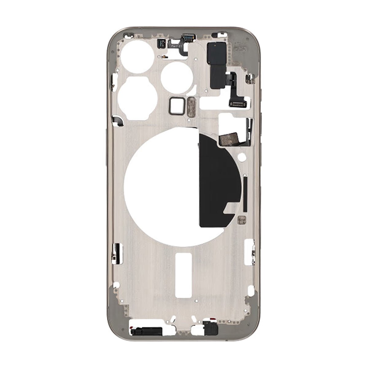 iPhone 15 Pro Mittenram med smådelar OEM - Naturlig Titan
