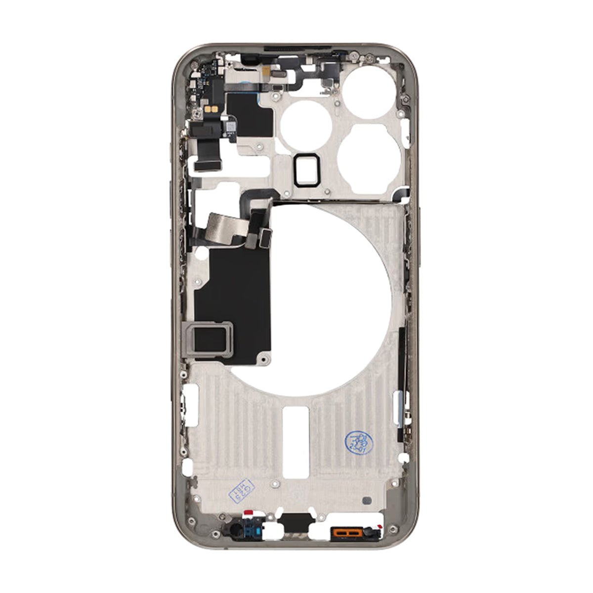 iPhone 15 Pro Mittenram med smådelar OEM - Naturlig Titan