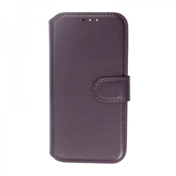 Rvelon iPhone 15 Pro Fodral Äkta Läder Lila