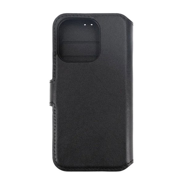 Rvelon iPhone 15 Pro Fodral Äkta Läder Svart