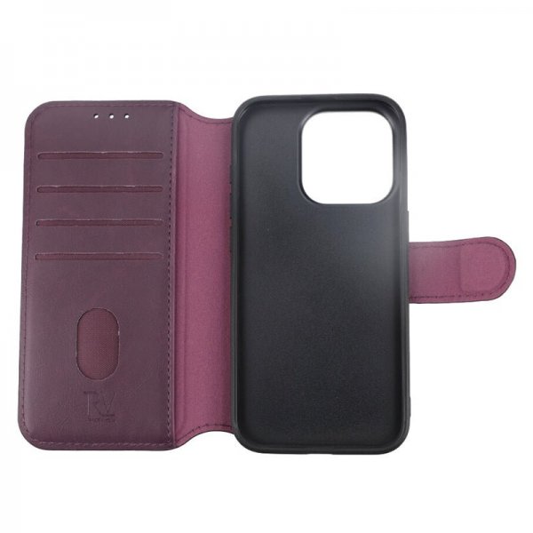 Rvelon iPhone 15 Pro Fodral 4 Kortfack MagSafe Lila