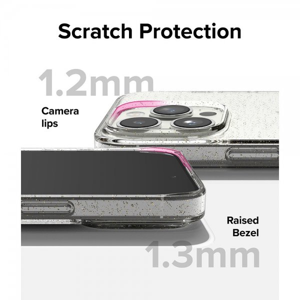 Ringke iPhone 15 Pro Skal Air Glitter Clear