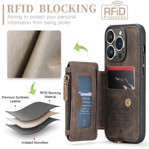 CaseMe iPhone 15 Pro Skal C20 Series Kaffe