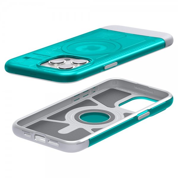 Spigen iPhone 15 Pro Skal Classic C1 MagFit Bondi Blue