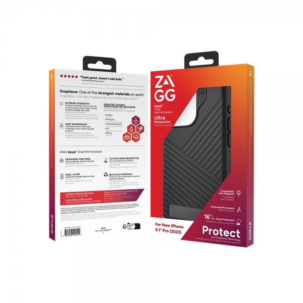 ZAGG iPhone 15 Pro Skal Denali Snap Kickstand Svart