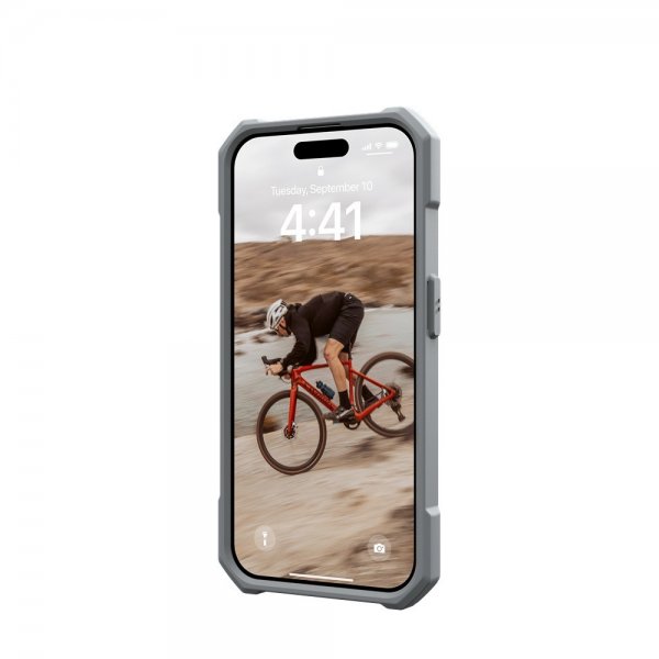 Urban Armor Gear (UAG) iPhone 15 Pro Skal Essential Armor MagSafe Silver