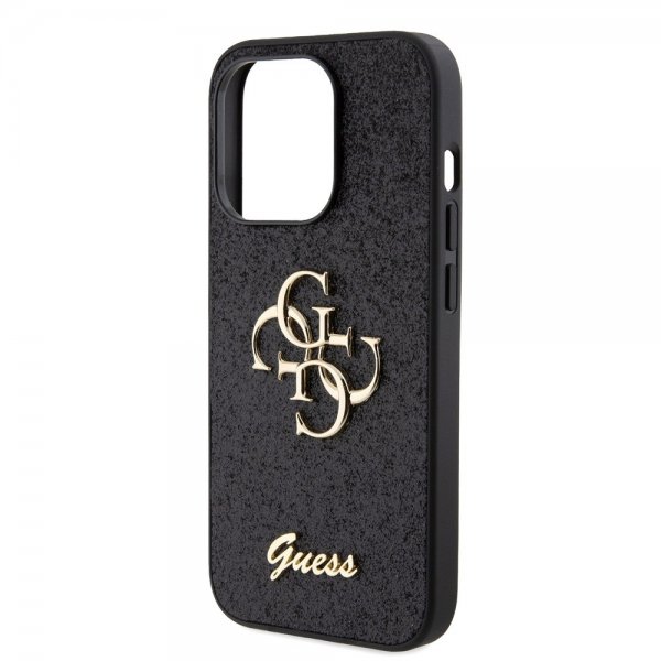Guess iPhone 15 Pro Skal Fixed Glitter Svart