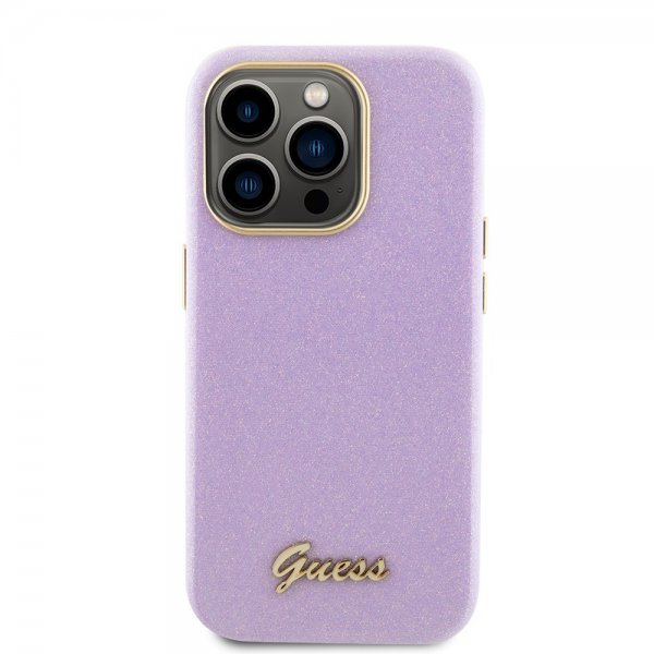 Guess iPhone 15 Pro Skal Full Glitter Wrapped Lilac