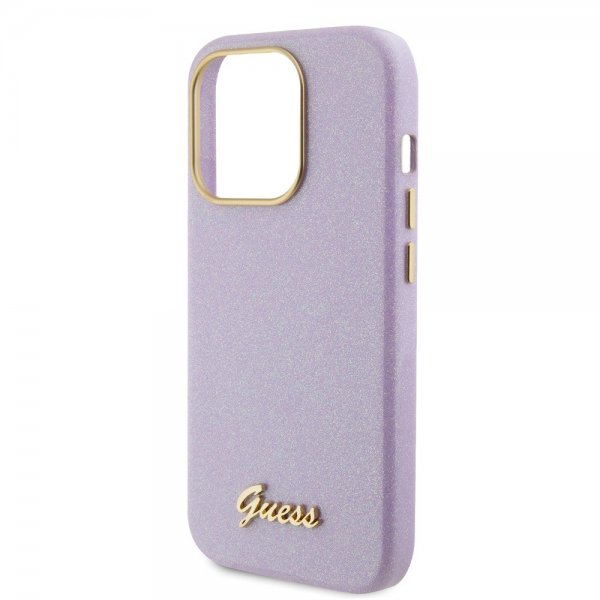 Guess iPhone 15 Pro Skal Full Glitter Wrapped Lilac