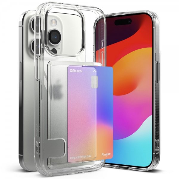 Ringke iPhone 15 Pro Skal Fusion Card Clear