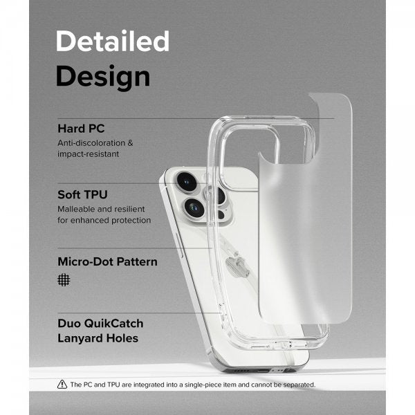 Ringke iPhone 15 Pro Skal Fusion Matte Clear
