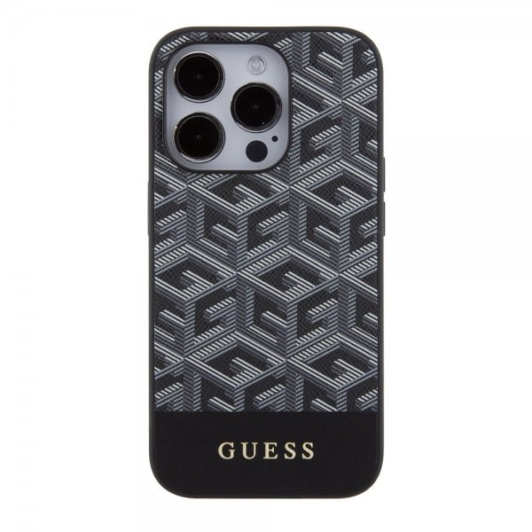 Guess iPhone 15 Pro Skal G Cube MagSafe Svart