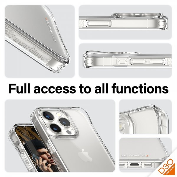 PanzerGlass iPhone 15 Pro Skal HardCase D3O Transparent