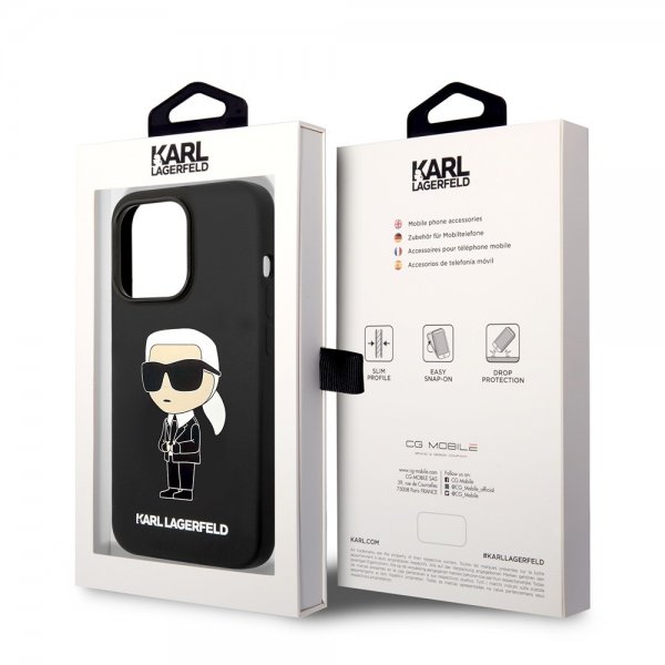 Karl Lagerfeld iPhone 15 Pro Skal Ikonik NFT Svart