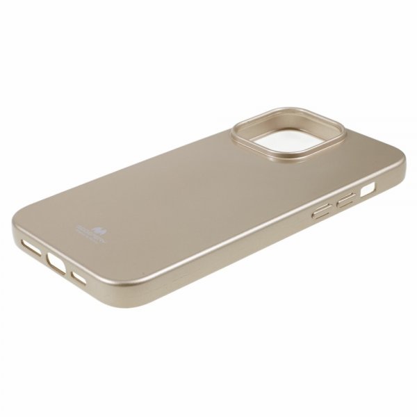 Mercury iPhone 15 Pro Skal Jelly Glitter Guld