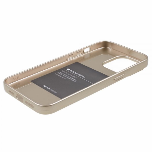 Mercury iPhone 15 Pro Skal Jelly Glitter Guld