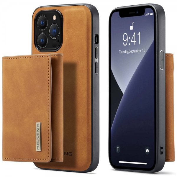 Dg.Ming iPhone 15 Pro Skal M1 Series Löstagbar Korthållare Brun