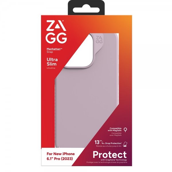 ZAGG iPhone 15 Pro Skal Manhattan Snap Lavender