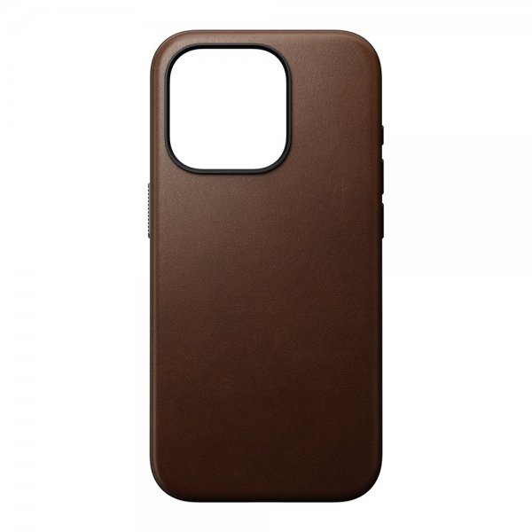 Nomad iPhone 15 Pro Skal Modern Leather Case Brun