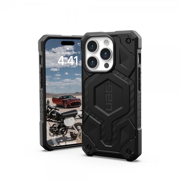Urban Armor Gear (UAG) iPhone 15 Pro Skal Monarch Pro MagSafe Carbon Fiber
