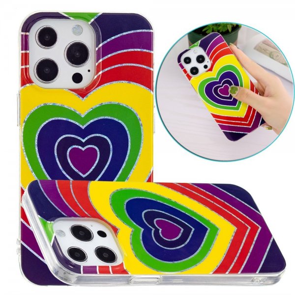 iPhone 15 Pro Skal Motiv Hjärtmönster