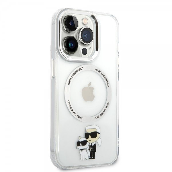 Karl Lagerfeld iPhone 15 Pro Skal NFT Karl & Choupette Transparent