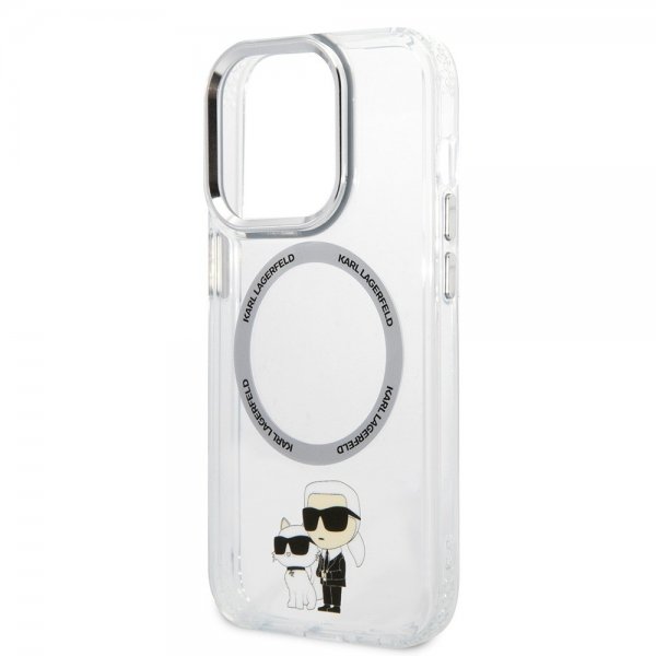 Karl Lagerfeld iPhone 15 Pro Skal NFT Karl & Choupette Transparent