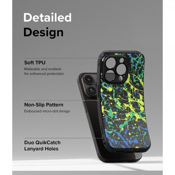 Ringke iPhone 15 Pro Skal Onyx Design Action Painting