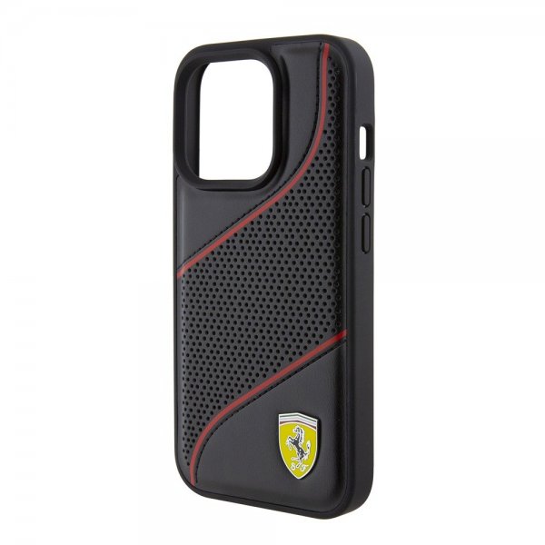 Ferrari iPhone 15 Pro Skal Perforerad Svart