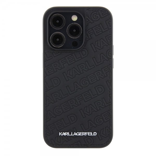 Karl Lagerfeld iPhone 15 Pro Skal Quilted K Pattern Svart