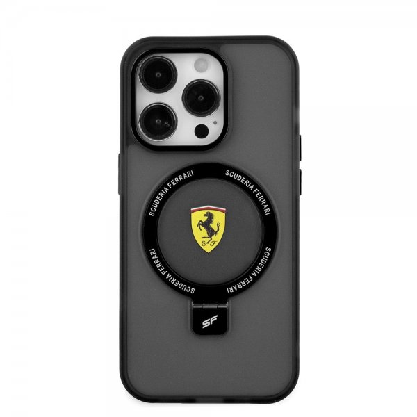 Ferrari iPhone 15 Pro Skal Ring Stand MagSafe Svart
