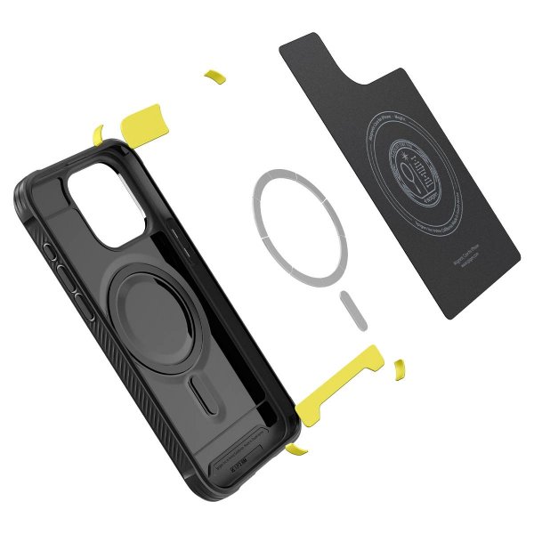 Spigen iPhone 15 Pro Skal Rugged Armor MagFit Matte Black