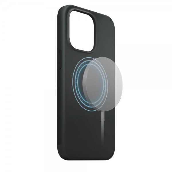 Xqisit iPhone 15 Pro Skal Silicone Case MagSafe Svart