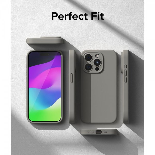 Ringke iPhone 15 Pro Skal Silicone Magnetic Grå