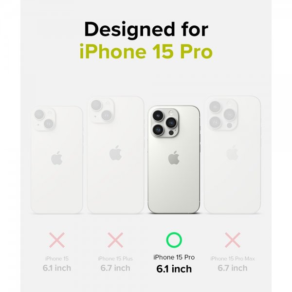 Ringke iPhone 15 Pro Skal Silicone Magnetic Sunny Lime