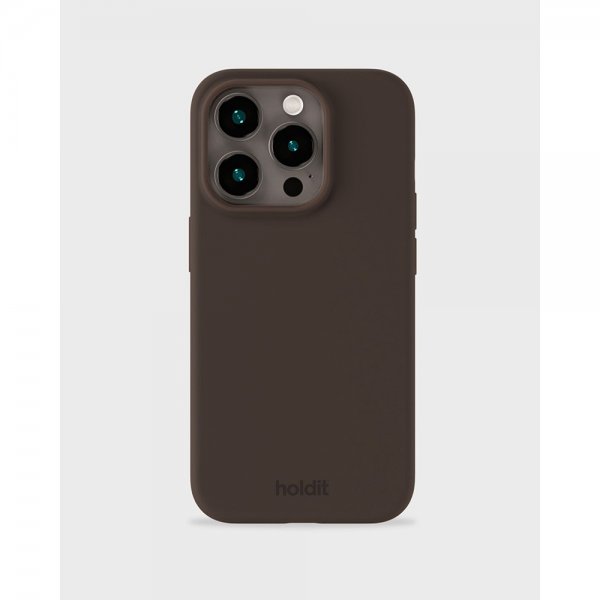 holdit iPhone 15 Pro Skal Silikon Chocolate