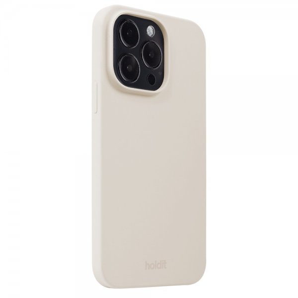 holdit iPhone 15 Pro Skal Silikon Light Beige