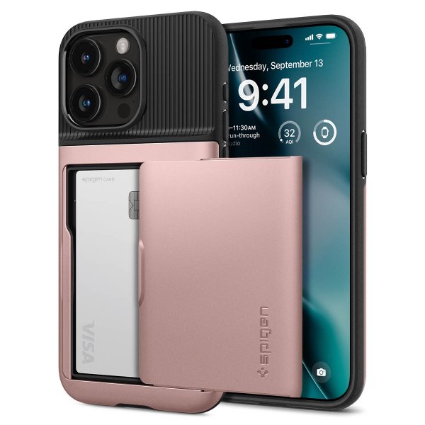 Spigen iPhone 15 Pro Skal Slim Armor CS Rose Gold