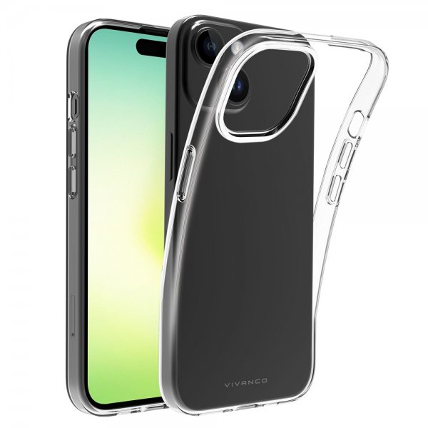Vivanco iPhone 15 Plus Skal Slim TPU Transparent