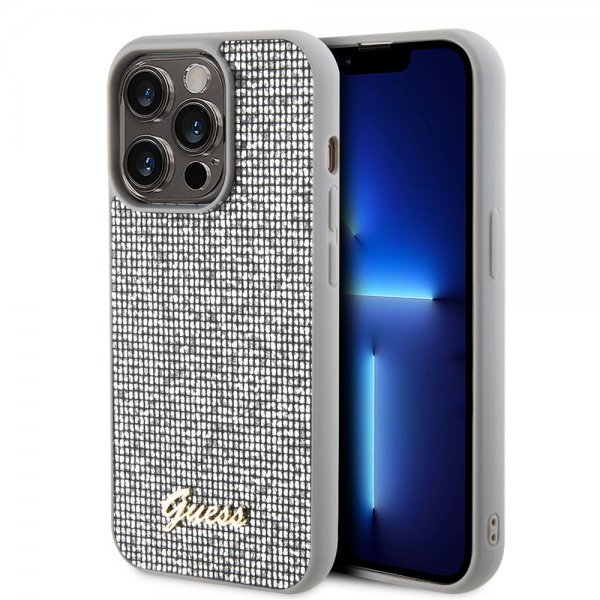 Guess iPhone 15 Pro Skal Square Mirror Silver