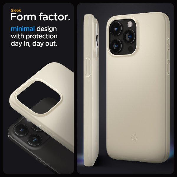 Spigen iPhone 15 Pro Skal Thin Fit Mute Beige
