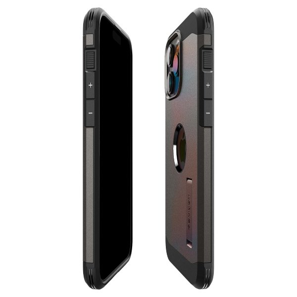 Spigen iPhone 15 Pro Skal Tough Armor MagFit Gunmetal
