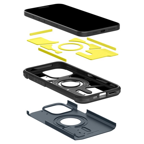 Spigen iPhone 15 Pro Skal Tough Armor MagFit Metal Slate