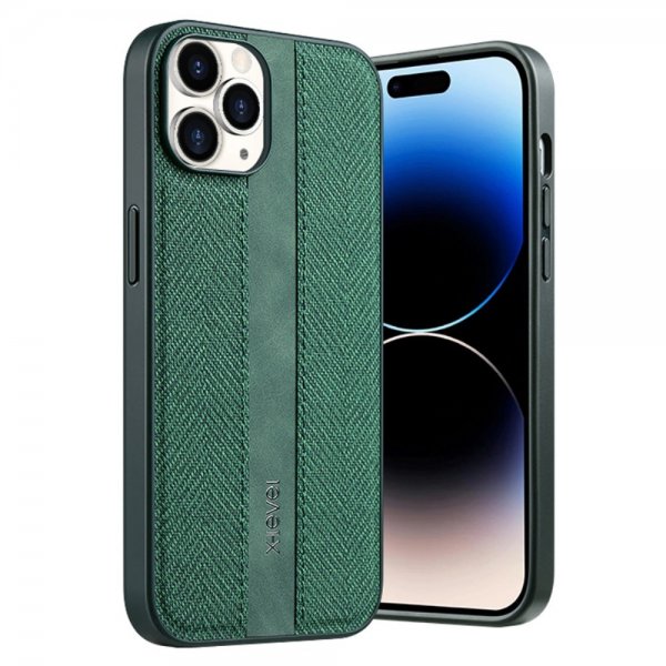 X-Level iPhone 15 Pro Skal Tygtextur Grön