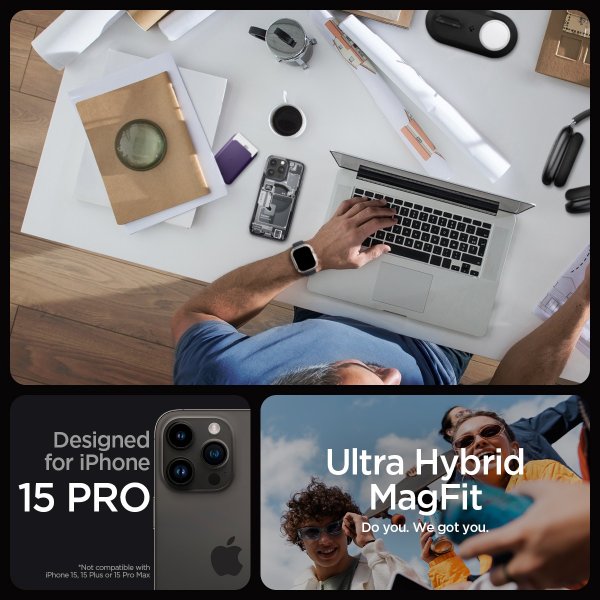 Spigen iPhone 15 Pro Skal Ultra Hybrid MagFit Zero One