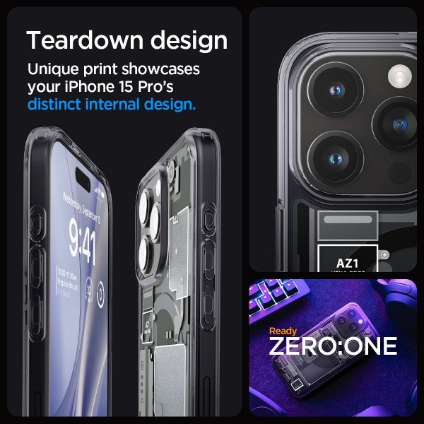 Spigen iPhone 15 Pro Skal Ultra Hybrid MagFit Zero One