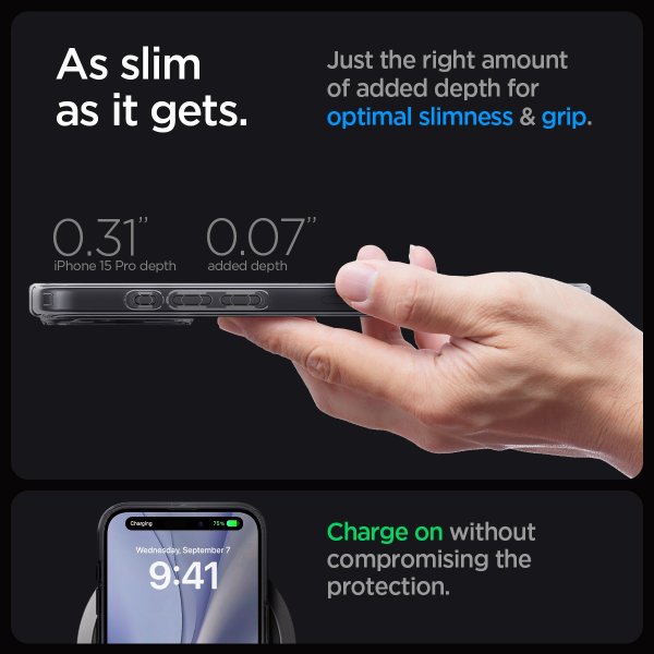 Spigen iPhone 15 Pro Skal Ultra Hybrid MagFit Zero One