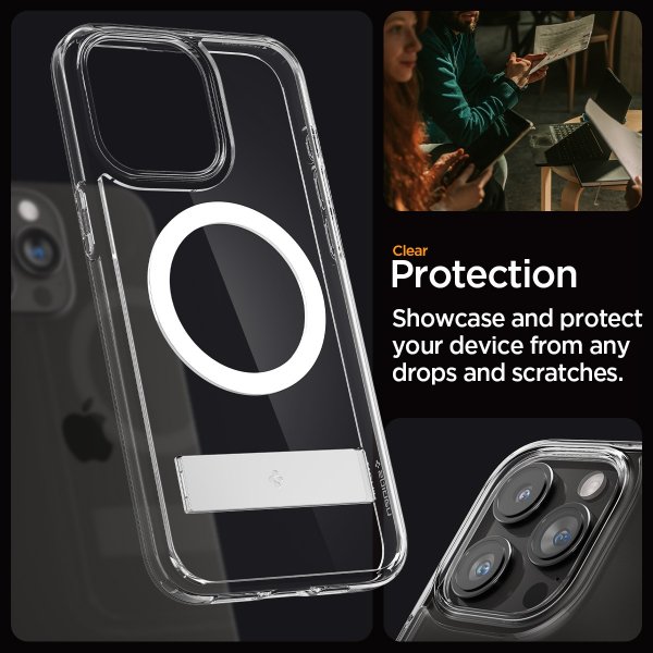 Spigen iPhone 15 Pro Skal Ultra Hybrid S MagFit Crystal Clear