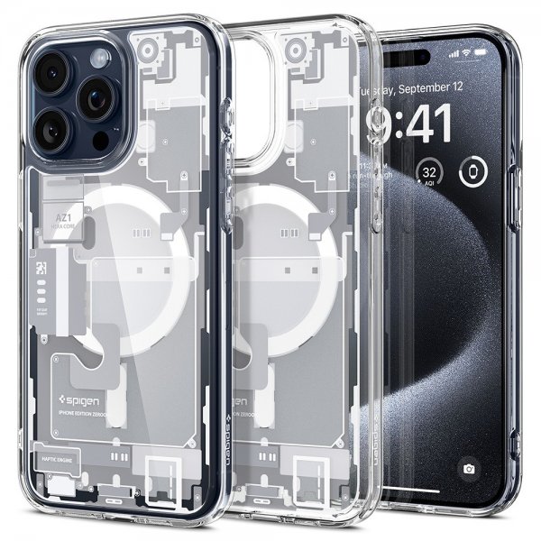 Spigen iPhone 15 Pro Skal Ultra Hybrid Zero One MagFit Vit
