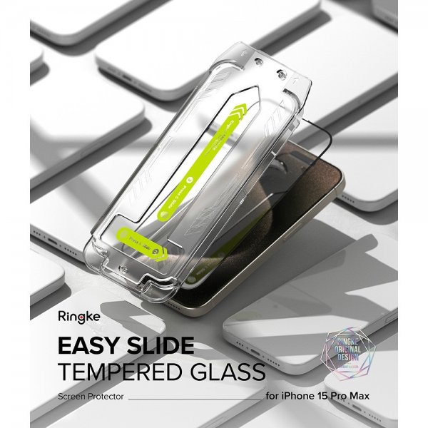 Ringke iPhone 15 Pro Skärmskydd Easy Slide 2-pack